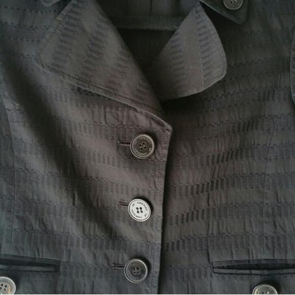 Anne Klein black short sleeve blazer - Picture 3 of 7